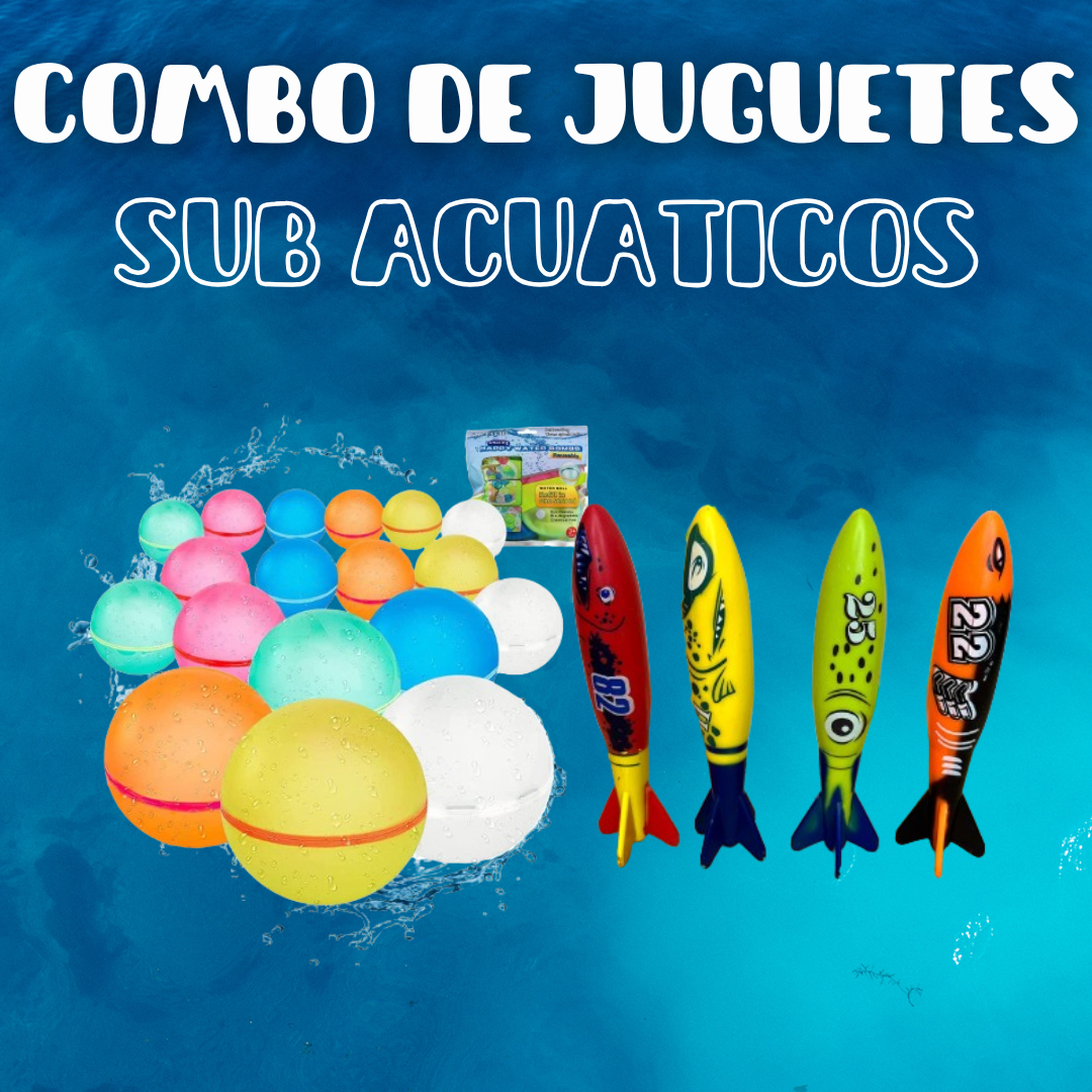 COMBO DE JUGUETES PARA PISCINA